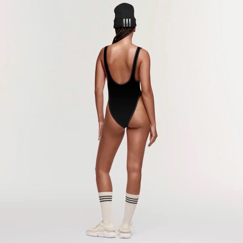 Adidas Ivy Park by Beyoncé Triple Black Velvet Body Suit - Picture 4 of 10
